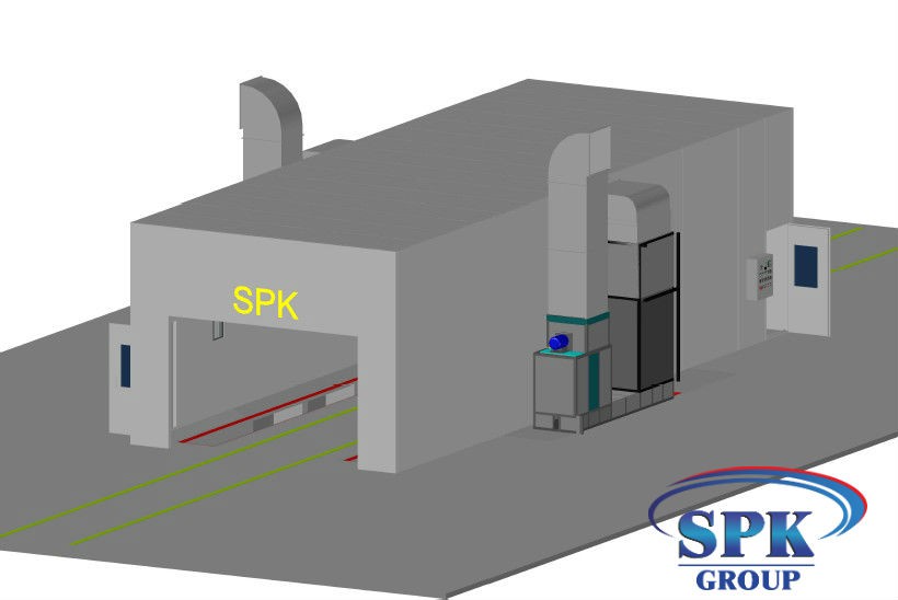 Окрасочно-сушильная камера для металлоконструкций SPK Италия