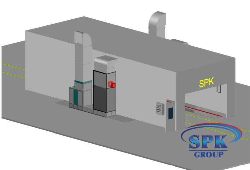 Окрасочно-сушильная камера для металлоконструкций SPK Италия